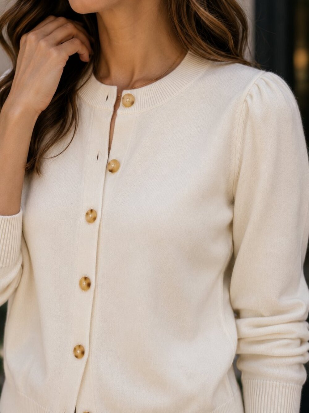 NWT Buffalo David Bitton Cream Button Cardigan Sweater Size Small